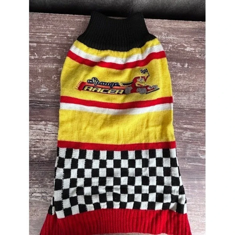 Nickelodeon Spongebob Squarepants Sponge Racer Dog Sweater Size Large